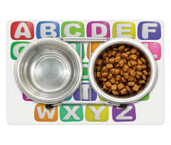 Colorful Alphabet Set Pet Mat