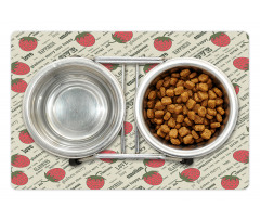 Retro Strawberry Love Pet Mat