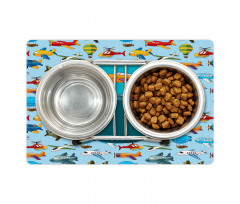 Cartoon Airplanes Pet Mat