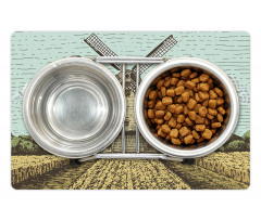 Windmill and Farmland Pet Mat