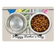 Colorful Dad Ties Theme Pet Mat