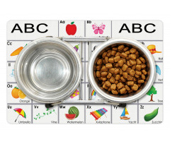 Squares with Letters Kids Pet Mat