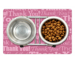 Thankful Message Pink Pet Mat