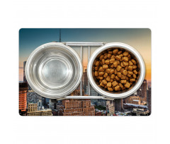 Sunset Manhattan Skyline Pet Mat