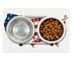 Patriotic Waving USA Flag Pet Mat