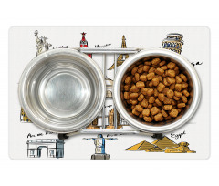 Famous Landmarks Tourism Pet Mat