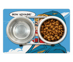 Bon Voyage Stewardess Retro Pet Mat