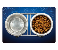 Celebration Elements on Blue Pet Mat