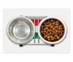 Hungarian Flag Brush Colors Pet Mat