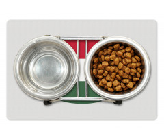 Hungarian Flag Round Symbol Pet Mat