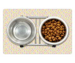 Colorful Spiral Design Food Pet Mat