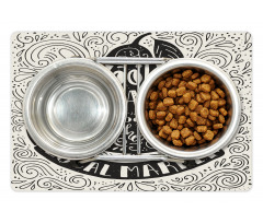 Retro Organic Food Graphic Pet Mat