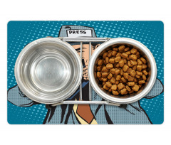 Comic Photographer Man Pet Mat