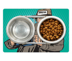 Press Reporter Pop Art Pet Mat