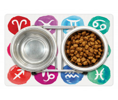 Watercolor Effect Rounds Pet Mat