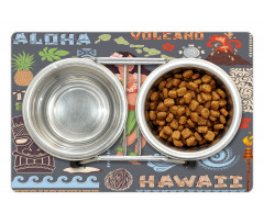 Tribal Aloha Retro Folks Pet Mat