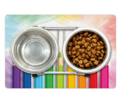 Realistic Colorful Pencils Pet Mat