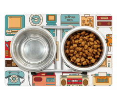 Vintage Electronics Art Pet Mat