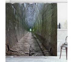 Soyut Duş Perdesi Antik Tünel Temalı