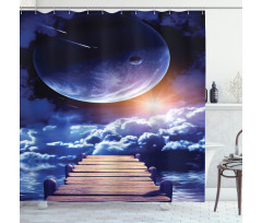 Meteorite Dock Sun Shower Curtain