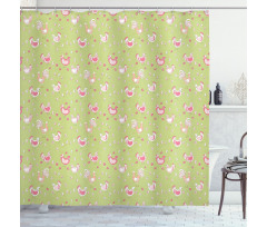 Chicken and Rooster Shower Curtain