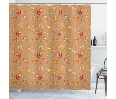 Farm Family Animals Shower Curtain