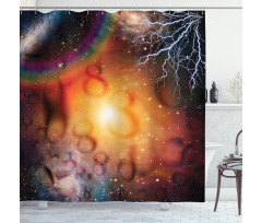 Universe and Electricity Shower Curtain