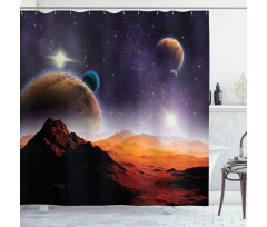 Solar Sky Orbit Comet Shower Curtain