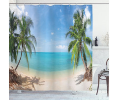 Panoramic View Beach Shower Curtain