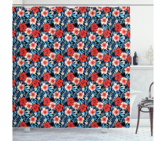Hibiscus Plumeria Shower Curtain