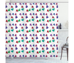 Hearts and Skulls Shower Curtain