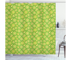 Exotic Fruit Slices Pattern Shower Curtain