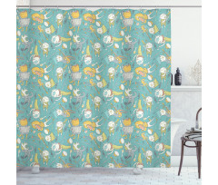 Musician Monsters Shower Curtain