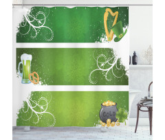 Hat Beer and Pot of Gold Shower Curtain