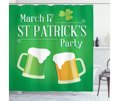 St. Patrick's Day Beers Shower Curtain