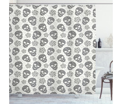 Abstract Skulls Shower Curtain