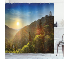 Sunset at Newfound Gap Shower Curtain