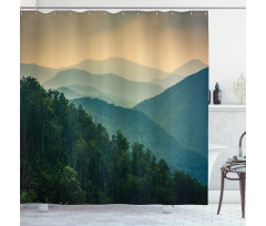 Mountain Ridges Scenery Shower Curtain