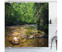 Oconaluftee River Photo Shower Curtain