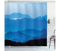 Misty Mountain Levels Shower Curtain