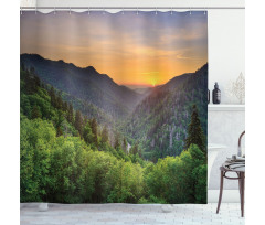 Newfound Gap Sunset Shower Curtain