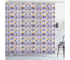 Chrysanthemum Pattern Shower Curtain