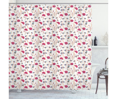 Calm Tones Wildflowers Art Shower Curtain