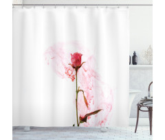 Romantic Love Rose Design Shower Curtain