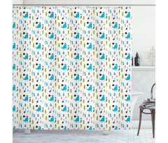 Boy and Girl Animal Shower Curtain