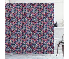 Highly Ornamented Floral Shower Curtain