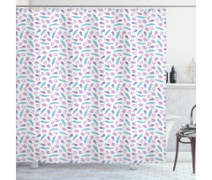 Repeating Pattern of Feather Shower Curtain