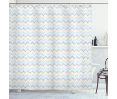 Chevron Abstract Curves Art Shower Curtain