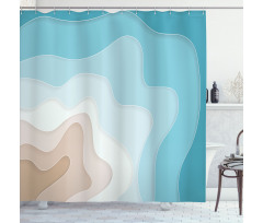 Geode Look Abstract Sea Art Shower Curtain