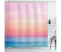 Ombre Sunset Calm Ocean View Shower Curtain